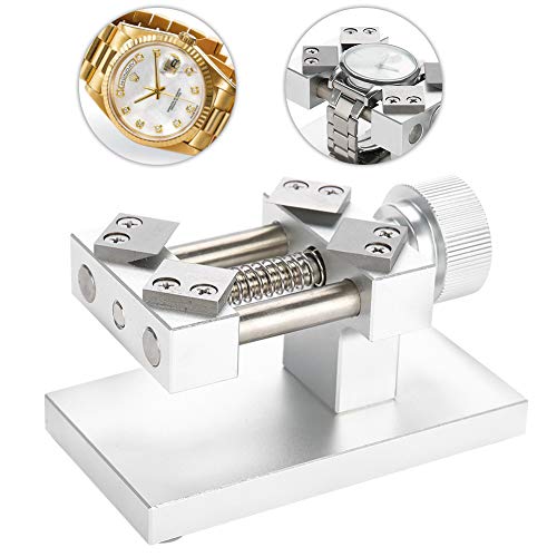 DAUERHAFT Horloges Bezel Removal Tool Horloge Bezel Opener Rood/Zilver voor Horlogemaker Back Cover van 38-40mm horloges(Silver)