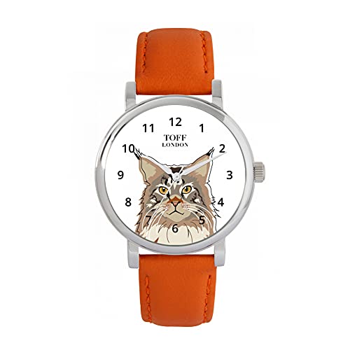 Toff London Maine Coon Hoofd Kattenhorloge