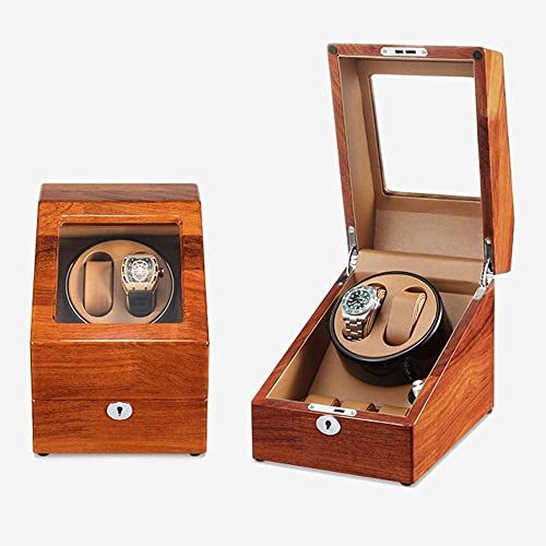 SIBEG Opbergdozen voor 2 horloges, watchwinder Houten automatische watchwinder Dubbele horloges voor automatische horloges