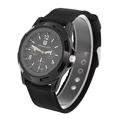 Exblue Nylon horloges, 4 kleuren elektronische mannen analoge polshorloge ronde nylon riem militaire polshorloge (1 #)