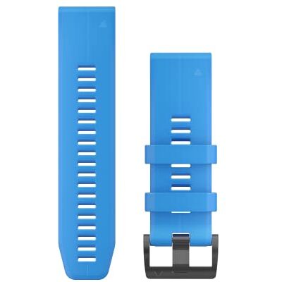 Garmin QuickFit Hologebandje (26mm), geschikt voor geselecteerde fēnix-, epix-, Descent-, D2-, Instinct-, Forerunner- en Tactix series smartwatches, Originele accessoire, Silicone, Cyan Blue Garmin QuickFit Hologebandje (26mm), geschikt voor geselecteerde fēnix-, epix-, Descent-, D2-, Instinct-, Forerunner- en Tactix series smartwatches, Originele accessoire, Silicone, Cyan Blue