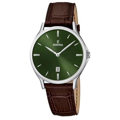 Festina Herenhorloge Analoog van Roestvrij Staal en Leer Bruin Festina Herenhorloge Analoog van Roestvrij Staal en Leer Bruin