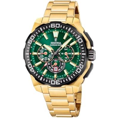 Festina Herenhorloge Analoog van Roestvrij Staal 316l Goudkleurig F20727/2 Festina Herenhorloge Analoog van Roestvrij Staal 316l Goudkleurig F20727/2