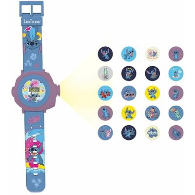 Lexibook Disney Stitch Verstelbaar projectiehorloge digitaal scherm 20 afbeeldingen van Lilo & Stitch voor kinderen DMW050D Lexibook Disney Stitch Verstelbaar projectiehorloge digitaal scherm 20 afbeeldingen van Lilo & Stitch voor kinderen DMW050D