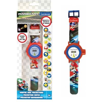 Lexibook Nintendo Mario Kart Verstelbaar projectie horloge digitaal scherm 20 afbeeldingen van Mario Kart voor Kinderen/Jongens Rood en Blauw DMW050NILXB Lexibook Nintendo Mario Kart Verstelbaar projectie horloge digitaal scherm 20 afbeeldingen van Mario Kart voor Kinderen/Jongens Rood en Blauw DMW050NILXB