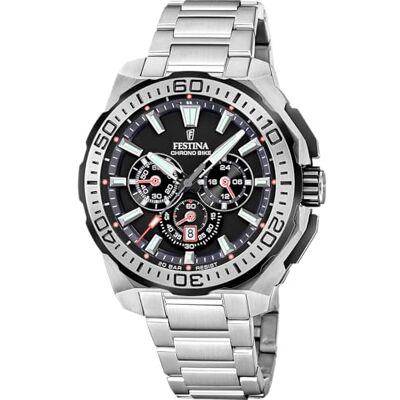 Festina Horloge Voor Heren F20724/7 Chrono Bike Grijs zilver 316l roestvrij staal case Grijs zilver316l roestvrij staal armband Festina Horloge Voor Heren F20724/7 Chrono Bike Grijs zilver 316l roestvrij staal case Grijs zilver316l roestvrij staal armband