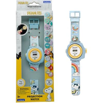Lexibook , Snoopy Digitale Projectiehorloge met 20 Projecteerbare Peanuts Afbeeldingen en Verstelbare Band, DMW050PNLXB Lexibook , Snoopy Digitale Projectiehorloge met 20 Projecteerbare Peanuts Afbeeldingen en Verstelbare Band, DMW050PNLXB