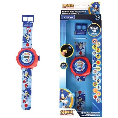 Lexibook , Sonic The Hedgehog, verstelbaar projectie horloge digitaal scherm, projecten 20 beelden van Sonic, voor kinderen, blauw/rood, DMW050SNLXB Lexibook , Sonic The Hedgehog, verstelbaar projectie horloge digitaal scherm, projecten 20 beelden van Sonic, voor kinderen, blauw/rood, DMW050SNLXB