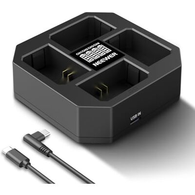 NEEWER 4-kanaals NP-FZ100 oplader compatibel met Sony A7 IV A9iii A1 A7R V A7Cii A6700 ZV-E1 FX3 FX30, 45W PD snel opladen NP-FZ100 batterijlader met batterijdisplay, 60W USB C PD-kabel, NW-Z4 NEEWER 4-kanaals NP-FZ100 oplader compatibel met Sony A7 IV A9iii A1 A7R V A7Cii A6700 ZV-E1 FX3 FX30, 45W PD snel opladen NP-FZ100 batterijlader met batterijdisplay, 60W USB C PD-kabel, NW-Z4