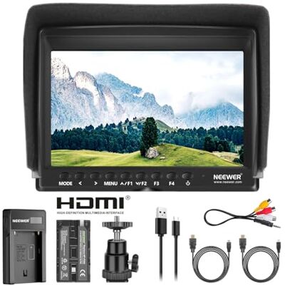 NEEWER Veldmonitor 7 inch 1280 x 800 IPS schermset: ondersteunt ingang met 2600 mAh lithium-ion batterij, USB-oplader voor DSLR-camera/camcorder NEEWER Veldmonitor 7 inch 1280 x 800 IPS schermset: ondersteunt ingang met 2600 mAh lithium-ion batterij, USB-oplader voor DSLR-camera/camcorder