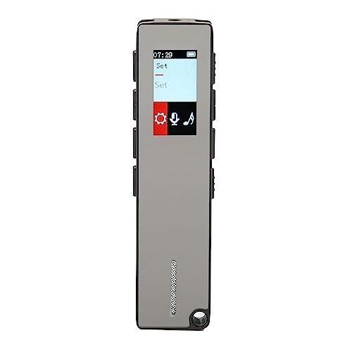 Lazmin112 Voice Recorder, Stero Sound Voice Geactiveerd Rondom Pickup Digital Recorder, One Button Recording Digital Recording Device Met Groot Geheugen (8GB)