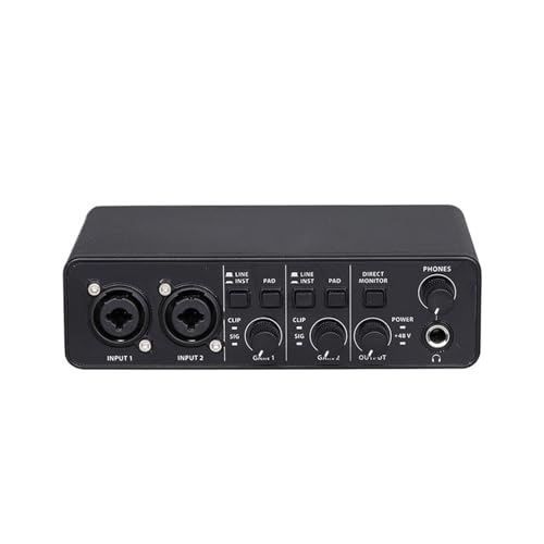 banps Audio-interface, USB-audio-interface Audio-interface geluidskaart USB-opnamestudio for gitaar en audioapparatuur