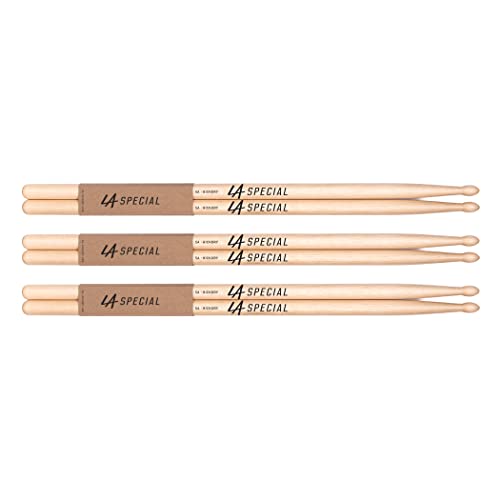 ProMark LA Specials Drumsticks 5A Drumsticks Drumsticks Set voor akoestische drums of elektronische drums Ovale houten punt Hickory Drumsticks Consistent gewicht en pitch 3 paar