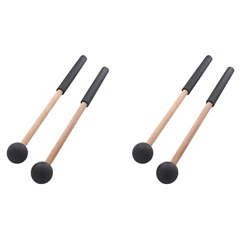 Henrty 2 paar drumsticks met kop van zacht rubber, drumsticks voor drumsticks en drumstokken voor toetsenbord