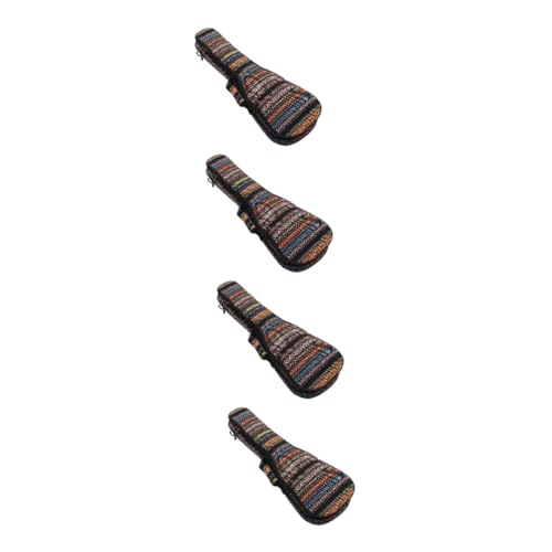 Toyvian 4 Stuks Dubbele Schouder Gitaartas Draagbare Uke Tas Stofdichte Ukelele Tas Met Handvat Tenor Ukelele Tas Ukelele Opbergtas Ukelele Gig Bag Banjolele Ukelele Stand Polyester