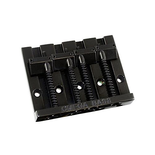 Allparts BB-3350-003"Omega Bass Bridge 4 snaren" vervanging en kleine onderdelen voor elektrische gitaar, zwart