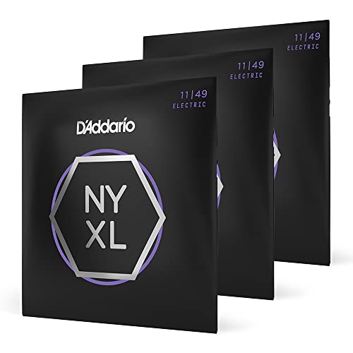 D'Addario E gitaarsnaren   gitaarsnaren E-gitaar   premium snaren elektrische gitaar   het meest populaire snaar merk   NYXL1149-3P   "New York" staal   medium (11-49)   3-pack