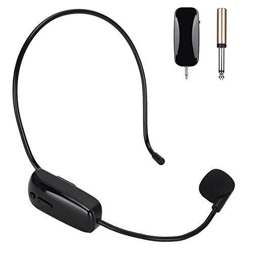 VBESTLIFE Draadloze microfoonheadset, 50 m bereik, UHF-draadloze microfoonheadset voor spraakversterker, podiumluidsprekers, leraren, reisgids en fitnesstrainer