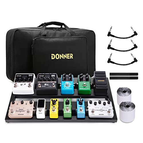 Donner Gitaar pedaal board case aluminium pedaalboard met tas, gitaar effectboard, 500 * 290 * 100mm, (DB-3)