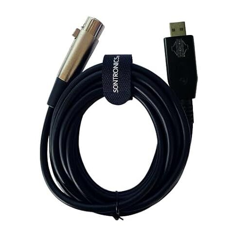 SONTRONICS XLR-USB-kabel voor dynamische microfoons, 3 meter