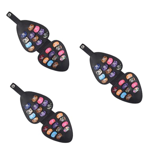 SAFIGLE 3 Sets Gitaar Pick Praktische Gitaar Accessoires Gitaar Plectrums Tas Gitaar Hulp Picks Snaarinstrument Onderdelen Lcd Schrijven Tablet Kids Ukelele Picks Gitaren Opbergdoos Pu