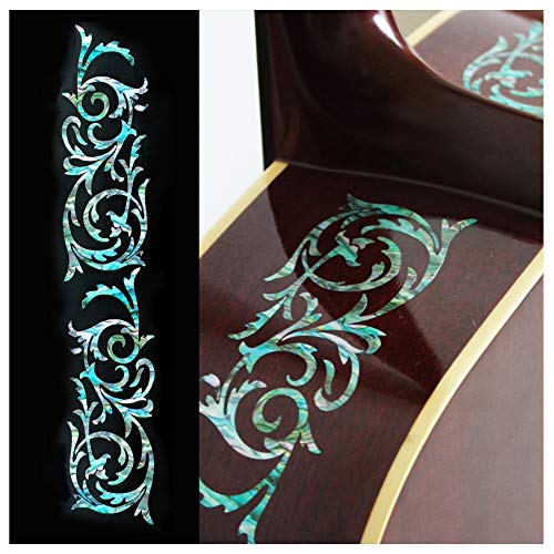 Inlaystickers Inlay Sticker Sticker voor Gitaar & Bas Sier Swirl (L&R Set) Abalone Mix