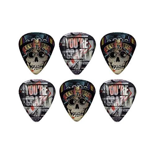 Perri's Leathers Ltd. LPM-GNR1 Motion Guitar Picks Guns N' Roses eetlust voor vernietiging Officieel gelicentieerd product 6 Pack Made in CANADA.