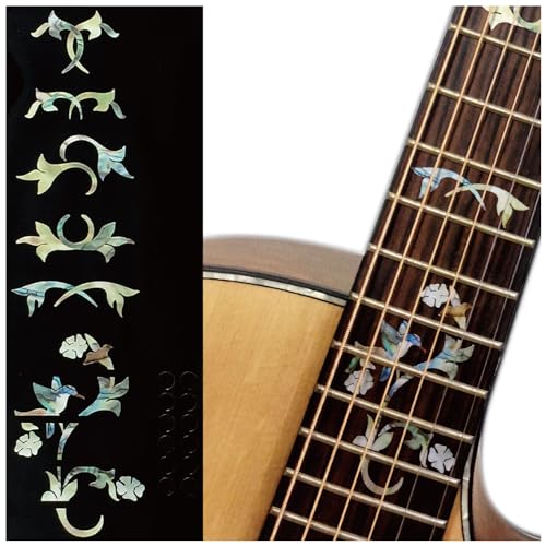 Inlaystickers Inlay Sticker Fret Markers voor Gitaren Winding Vine w/Bird