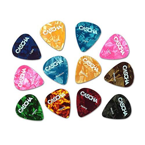 CASCHA HH 2002 Set van 12 Plectrums, Voor Akoestische Gitaar, Gitaar, Ukelele, Bas, Gitaar, Gitaarpicks,