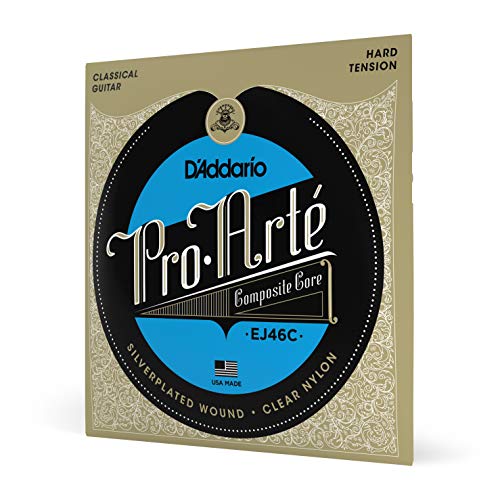 D'Addario Gitaarsnaren concertgitaar   akoestische gitaar   akoestische gitaarsnaren   klassieke gitaarsnaren   EJ46C Pro-Arte set nylon snaren voor concertgitaar Hard Tension