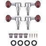 Dilwe Ukulele String Tuning Pegs, 2L2R Geschlossene Locking Tuner Rot Runde Mechaniken f¨¹r Ukulele