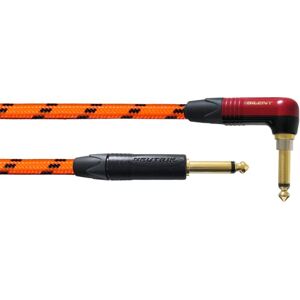 Cordial CABLES gitaarkabel 6m oranje stil gebogen, UV-reactief Cordial CABLES gitaarkabel 6m oranje stil gebogen, UV-reactief