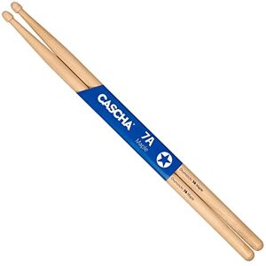 CASCHA Maple 7A Drumsticks ideaal voor zachte rok drumsticks voor gevorderden 1 paar houten sticks drumaccessoires van esdoornhout, HH 2362, natuur CASCHA Maple 7A Drumsticks ideaal voor zachte rok drumsticks voor gevorderden 1 paar houten sticks drumaccessoires van esdoornhout, HH 2362, natuur