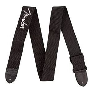 Fender Gitaarriem, Polyester singels met grijs logo, verstelbaar 33"-53", zwart Fender Gitaarriem, Polyester singels met grijs logo, verstelbaar 33"-53", zwart