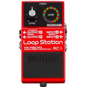 Boss RC-1 Loop Station Pedaal Industriestandaard Eenvoudige Looper voor Gitaar, Bas, Keyboards & Meer 24-Segment LED Indicator 12 Minuten Opnametijd Boss RC-1 Loop Station Pedaal Industriestandaard Eenvoudige Looper voor Gitaar, Bas, Keyboards & Meer 24-Segment LED Indicator 12 Minuten Opnametijd