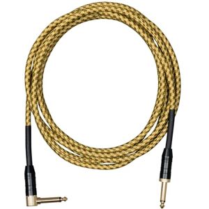 CASCHA Professionele Line gitaarkabel, Angled, Tweed Natural, 3 m CASCHA Professionele Line gitaarkabel, Angled, Tweed Natural, 3 m
