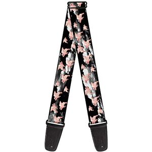 Buckle-Down Gitaarband 34-60 Inches Flying Pigs Zwart/Wit/Roze Buckle-Down Gitaarband 34-60 Inches Flying Pigs Zwart/Wit/Roze
