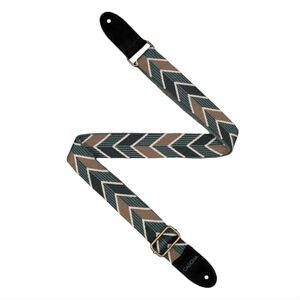 CASCHA Ukelele riem, veganistisch, verstelbare en comfortabele ukelelriem van milieuvriendelijke materialen, duurzaam en stijlvol, past bij alle ukeleles, ideaal voor alle spelers, etnisch groen CASCHA Ukelele riem, veganistisch, verstelbare en comfortabele ukelelriem van milieuvriendelijke materialen, duurzaam en stijlvol, past bij alle ukeleles, ideaal voor alle spelers, etnisch groen