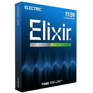 Elixir ® Strings snaren voor zevensnarige elektrische gitaar met OPTIWEB®-Coating, medium (.011-.059) Elixir ® Strings snaren voor zevensnarige elektrische gitaar met OPTIWEB®-Coating, medium (.011-.059)