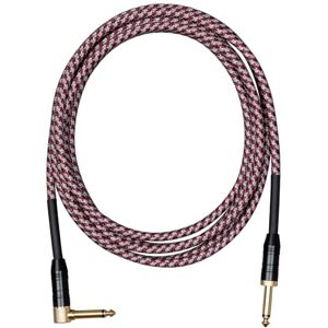 CASCHA Professional Line Gitaarkabel, Angled, Tweed Red, 6 m CASCHA Professional Line Gitaarkabel, Angled, Tweed Red, 6 m