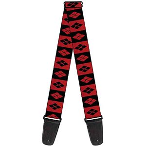 Buckle-Down Gitaarriem van 2.0" Wide Harley Quinn Diamond Blocks rood/zwart zwart/rood Buckle-Down Gitaarriem van 2.0" Wide Harley Quinn Diamond Blocks rood/zwart zwart/rood