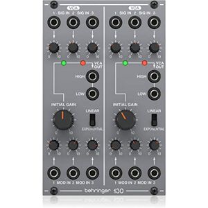 Behringer 130 Dubbele VCA, legendarische analoge dubbele VCA-module voor Eurorack Behringer 130 Dubbele VCA, legendarische analoge dubbele VCA-module voor Eurorack