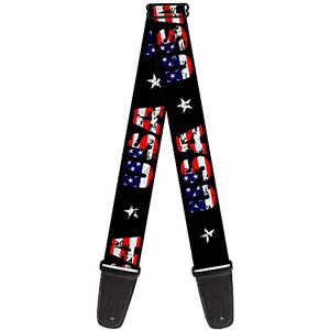 Buckle-Down Gitaarband van USA w/Star Black/US Flags Buckle-Down Gitaarband van USA w/Star Black/US Flags