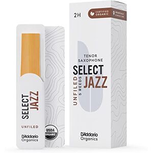 D'Addario Organique Select Jazz Unfiled Tenor Saxofoonrietjes – het eerste en enige biologische riet – 2 hard, 5 verpakkingen D'Addario Organique Select Jazz Unfiled Tenor Saxofoonrietjes – het eerste en enige biologische riet – 2 hard, 5 verpakkingen