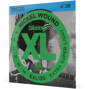D'Addario EXL130 nikkelgewonden elektrische gitaarsnaren, Extra-Super Light, 8-38 D'Addario EXL130 nikkelgewonden elektrische gitaarsnaren, Extra-Super Light, 8-38
