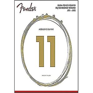Fender 80/20 Duratone Coated Acoustic Gitar Strings11-52 Custom Light Fender 80/20 Duratone Coated Acoustic Gitar Strings11-52 Custom Light