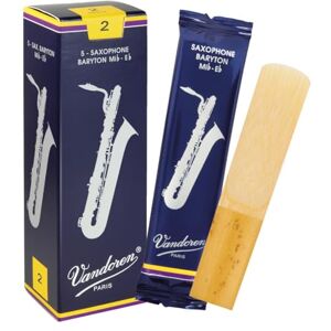 Vandoren SR242 Bari Sax Traditionele Rieten, sterkte 2, doos van 5 Vandoren SR242 Bari Sax Traditionele Rieten, sterkte 2, doos van 5
