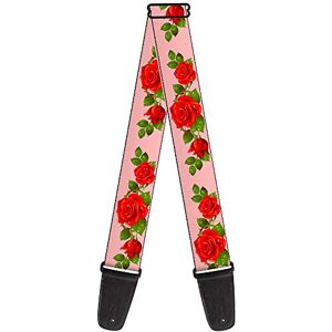 Buckle-Down gs-w31854 "Rose Trio/Bladeren Pink" Gitaar Strap Buckle-Down gs-w31854 "Rose Trio/Bladeren Pink" Gitaar Strap