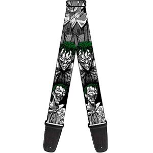Buckle-Down GS-WJK015 gitaarriem Laughing Joker Design, zwart/wit, 34-60 Buckle-Down GS-WJK015 gitaarriem Laughing Joker Design, zwart/wit, 34-60