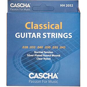 CASCHA Premium gitaarsnarenset I nylon snaren voor klassieke en concert-gitaren I zeer goede geluidskwaliteit & lange levensduur I hoogwaardige 6-snarenset I klassieke nylon gitaarsnaren 6 stuks CASCHA Premium gitaarsnarenset I nylon snaren voor klassieke en concert-gitaren I zeer goede geluidskwaliteit & lange levensduur I hoogwaardige 6-snarenset I klassieke nylon gitaarsnaren 6 stuks